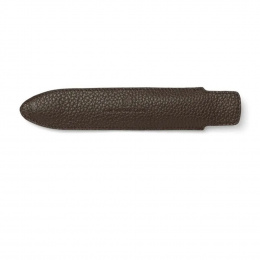 Graf von Faber-Castell Leather Cashmere Slip Case for 1 Writing Instrument Long Dark Brown 