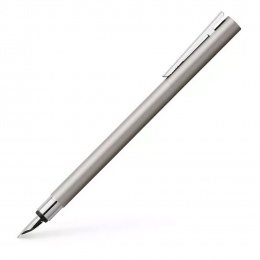 Faber-Castell NEO Slim Edelstahl matt Patronenfüllhalter M - Mittel