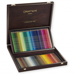Caran d'Ache Wooden Case Supracolor Soft 80 Wooden Colour Pencils 