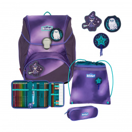 Scout Alpha Superflash Purple Magic Schulranzen Set 