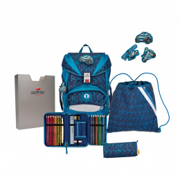 DerDieDas Ergoflex Blue Speed Schulranzen Set 