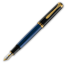 Pelikan Souverän M400 Kolbenfüllhalter Schwarz-Blau 