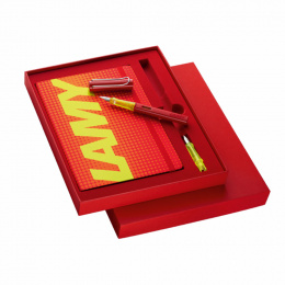 Lamy AL-star glossy red Set Füllhalter Special Edition M  - Mittel