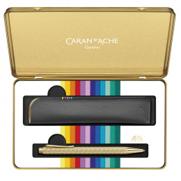 Caran d´Ache Colour Treasure Collection Ecridor Sunlight Set Kugelschreiber mit Lederetui 