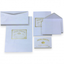 Original Crown Mill Cotton Collection Briefpapier Gefütterte Briefhüllen C6