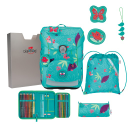 DerDieDas Ergoflex Easy Butterfly Garden Schulranzen Set 