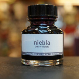 Fritz Schimpf niebla (misty violet) fountain pen ink 