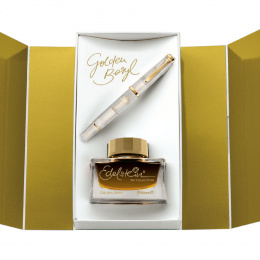 Pelikan Classic M200 Set Special Edition Golden Beryl Kolbenfüllhalter B - Breit