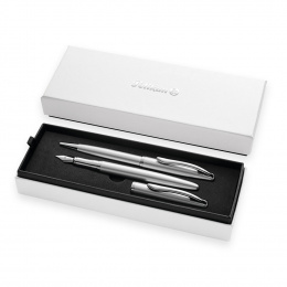 Pelikan Jazz Noble Elegance Set Fountain pen & Ballpoint pen Silver 