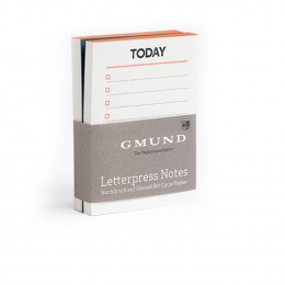 Gmund Letterpress Notes Set - Neon orange/blau 