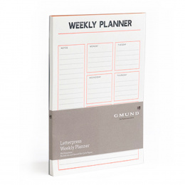 Gmund Letterpress Weekly Planner - Neon orange/blau 