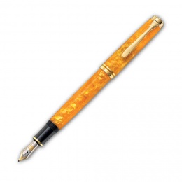 Pelikan Souverän Special Edition M600 Vibrant Orange Kolbenfüllhalter B - Breit