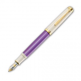 Pelikan Souverän Special Edition M600 Violett-Weiss Kolbenfüllhalter M   - Medium