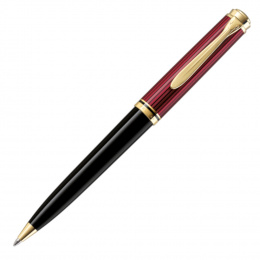 Pelikan Souverän K800 Schwarz-Rot Drehkugelschreiber 