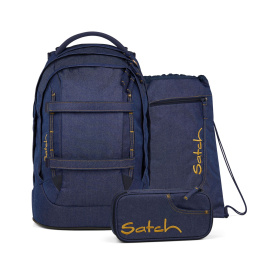 Satch Pack Schulrucksack-Set SpecialEdition Denim Blue 