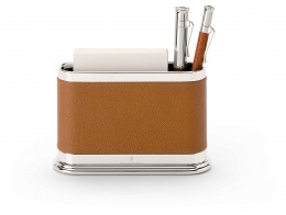 Graf von Faber-Castell Stifteköcher mit integrierter Zettelbox Cognac