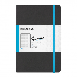 Endless Recorder notebook dotted Black