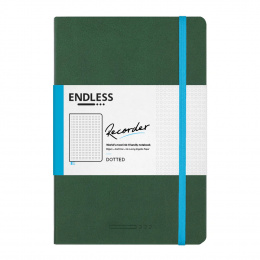 Endless Recorder notebook dotted Green
