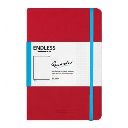 Endless Recorder notebook blank Red