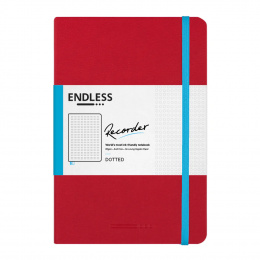 Endless Recorder notebook dotted Red