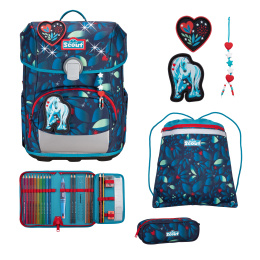 Scout Neo Schulranzen Set LED White Unicorn 