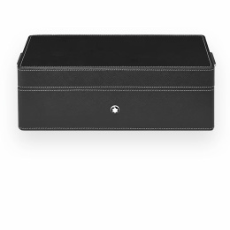 Montblanc Schreibtischbox aus Leder für 3 Schreibgeräte und Tintenfass 