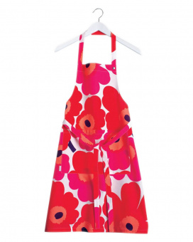 marimekko Pieni Unikko Schürze Rot 