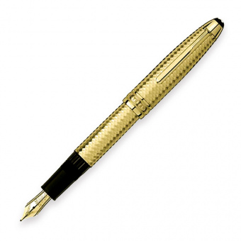 Montblanc Meisterstück Solitaire Champagne Gold Geometry LeGrand Füllfederhalter 