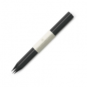 Graf von Faber-Castell Ersatz Holzgefasste Bleistifte mit Tauchkappe Schwarz