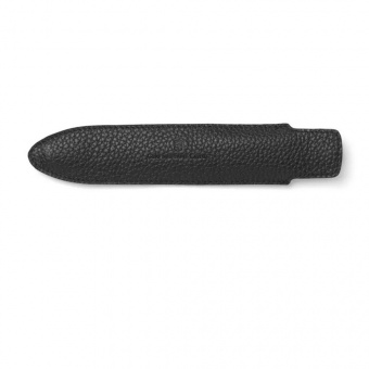 Graf von Faber-Castell Leather Cashmere Slip Case for 1 Writing Instrument Long Black 