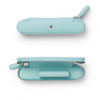 Graf von Faber-Castell Leder EPSOM Reißverschluss-Etui für 1 Schreibgerät Turquoise 