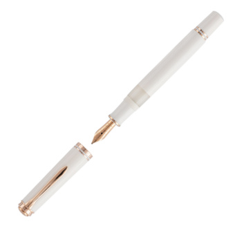 Pelikan Souverän M600 Special Edition White & Rose Gold Kolbenfüllhalter 