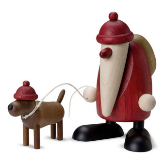 Köhler Father Christmas with Dachshund Waldemar, small 