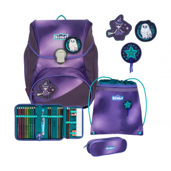 Scout Alpha Superflash Purple Magic Schulranzen Set 