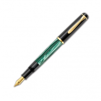 Pelikan Classic M200 Grün-Marmoriert Kolbenfüllhalter F - Fein