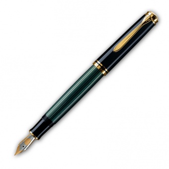 Pelikan Souverän M800 Kolbenfüllhalter M   - Medium | Schwarz-Grün