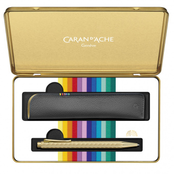 Caran d´Ache Colour Treasure Collection Ecridor Sunlight Set Kugelschreiber mit Lederetui 
