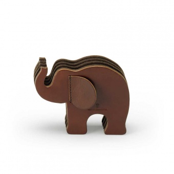 Graf von Faber-Castell Elefant aus dunkelbraunem Naturleder 
