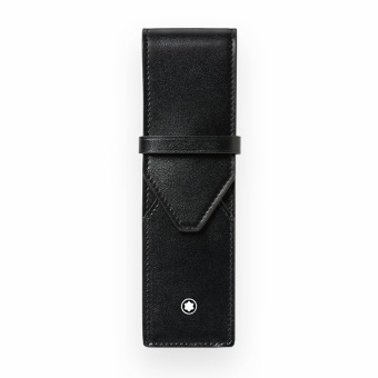 Montblanc Meisterstück Leder Etui für 2 Schreibgeräte Schwarz 