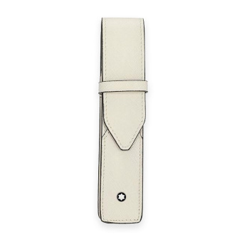 Montblanc Sartorial Leder Etui für 1 Schreibgerät Ivory - Elfenbein 