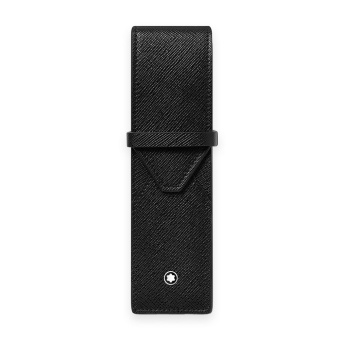 Montblanc Sartorial Leder Etui für 2 Schreibgeräte Schwarz 