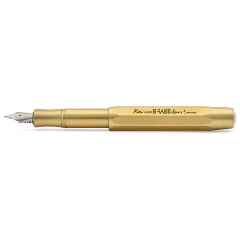 Kaweco Brass Sport Füllhalter Messing M - Mittel