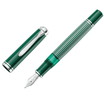 Pelikan Souverän M815 Special Edition Metal Striped Green fountain pen 
