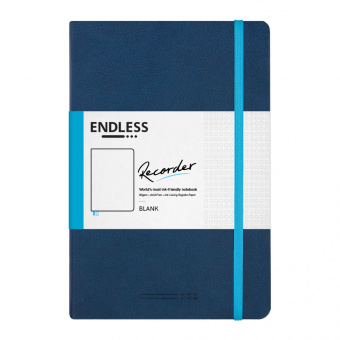 Endless Recorder notebook ruled Blue