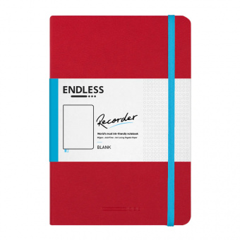 Endless Recorder notebook blank Red