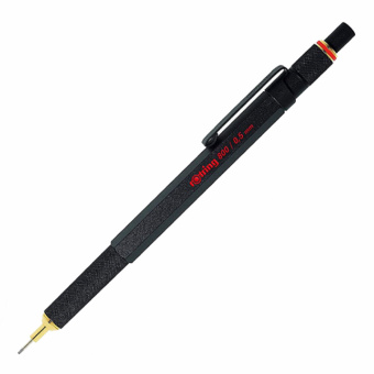 Rotring 800 Fine Lead Pencil with twist mechanism and fully retractable tip black 