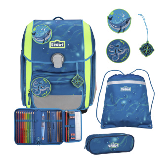 Scout Genius Schulranzen-Set Deep Sea 