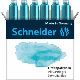 Schneider Füllhalterpatronen Pastell, Schachtel Bermuda Blue