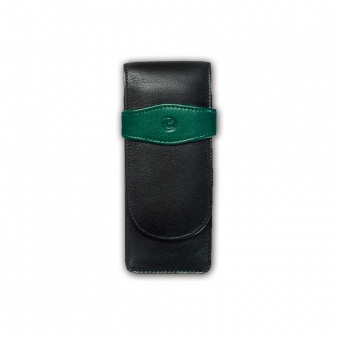 Pelikan Leder-Etui Schwarz-Grün TG32 (3 Schreibgeräte)