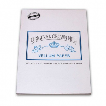 Original Crown Mill Velin weiss Briefpapier Korrespondenzblock DIN A5 (50 Blatt)